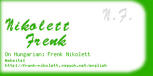 nikolett frenk business card